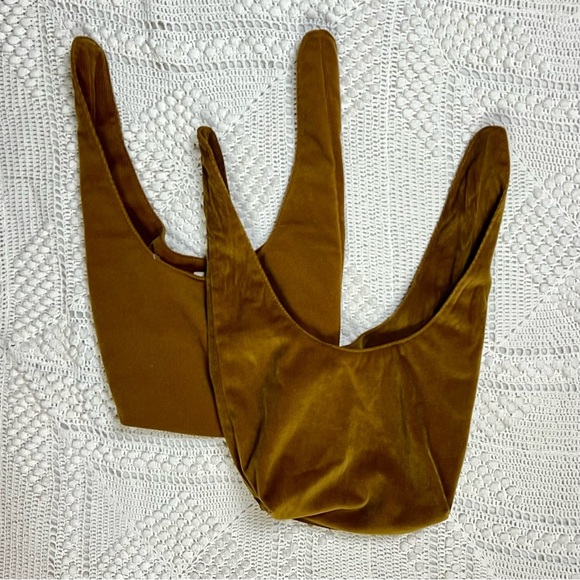 SET OF 2 Merit Beauty The Signature Cosmetic Makeup Bag Corduroy Tie Pouch Brown - Picture 2 of 4